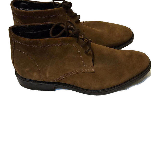 Leather ALFANI‎ Dress Shoes Men 10.5 Brown - Picture 1 of 8